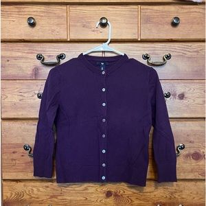 The Gap Purple Button Down Cardigan Small